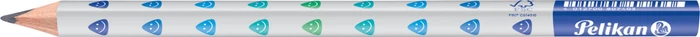 Pelikan Jumbo Schreiblernbleistift Bleistift B graphit, blau/weiß, 12er-Pack