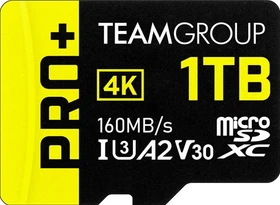 TeamGroup Pro+ R160/W110 1TB, UHS-I U3, A2, Class 10