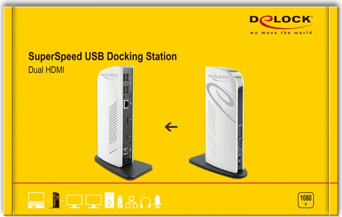 DeLOCK USB Dockingstation Dual HDMI, USB-B 3.0 [Buchse]