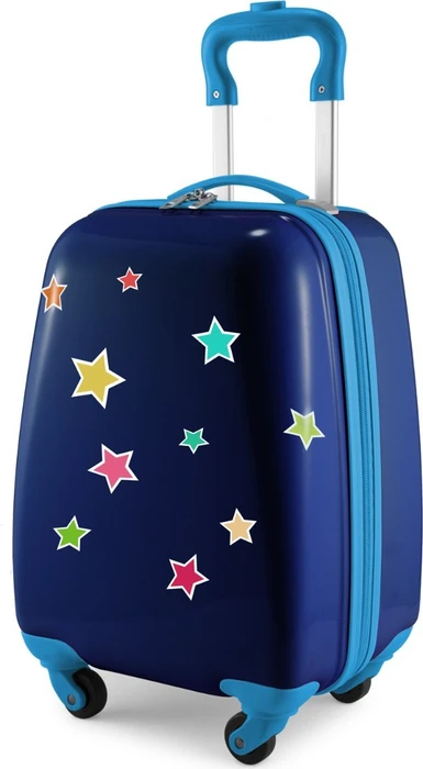 Hauptstadtkoffer For Kids reflektierende Aufkleber Sterne Spinner 24l dunkelblau