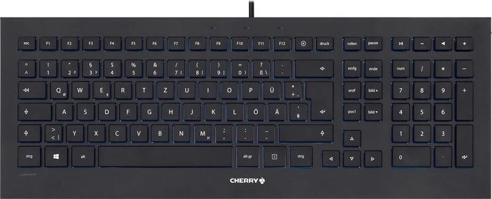 Cherry STRAIT Corded Keyboard schwarz, USB, DE