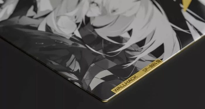 Wallhack SkyPAD SP-004 Glas-Gaming-Mauspad, 490x430mm, Twins Pad Limited Edition, weiß/schwarz/gelb
