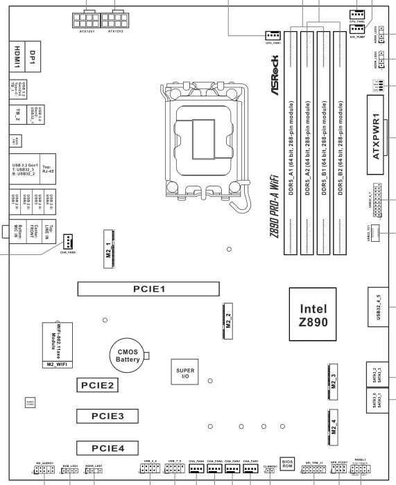 ASRock Z890 Pro-A WiFi (Intel 1851)