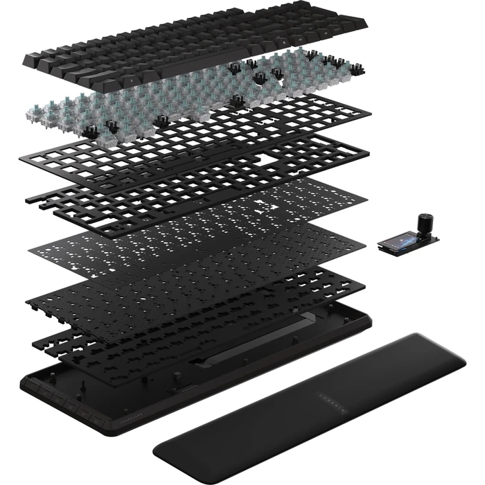 Corsair Vanguard PRO 96 Hall Effect, schwarz, LEDs RGB, Corsair MGX Hyperdrive, USB, DE