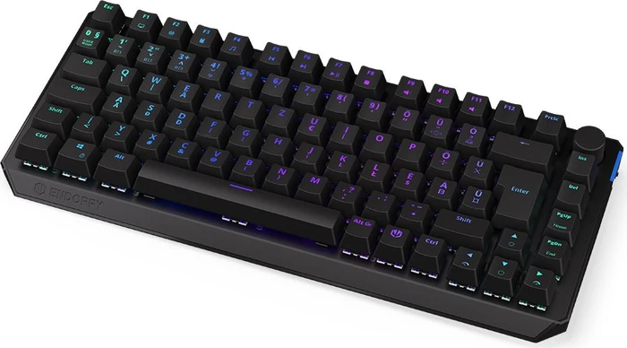 Endorfy Thock 75% Wireless, PBT, LEDs RGB, hot-swap, Black, Kailh Box BLACK, USB/Bluetooth, HU