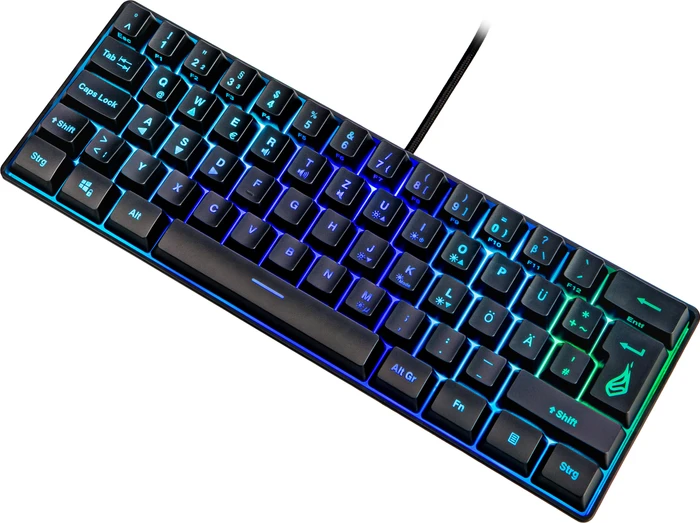 Verbatim SureFire KingPin X1 60% Gaming Keyboard, LEDs RGB, schwarz, USB, US