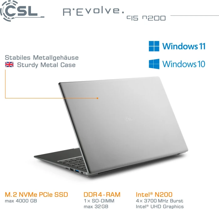 CSL-Computer R'Evolve C15 v3, N200, 32GB RAM, 500GB SSD, Windows 11 Home S, DE