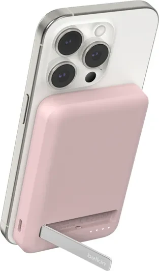 Belkin BoostCharge Pro Magnetische Powerbank mit Qi2 (15W) 5000mAh pink