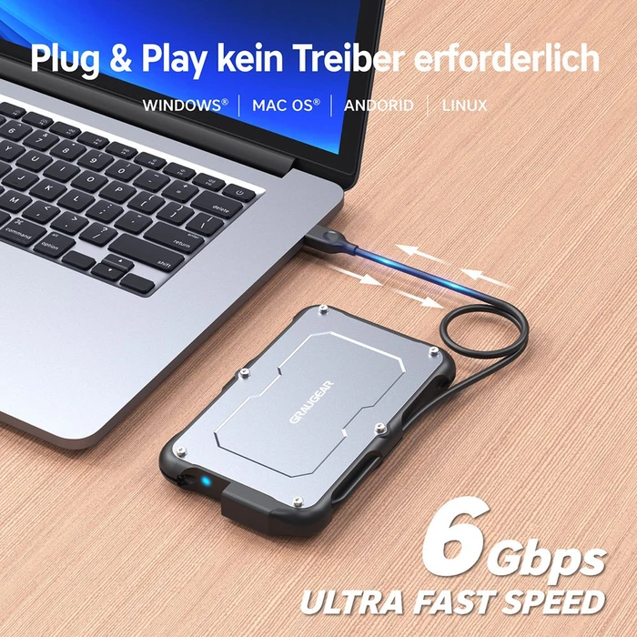 Graugear G-2502-C-10G, 2.5", USB-C 3.1