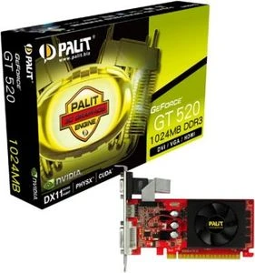 Palit GeForce GT 520, 2GB DDR3, VGA, DVI, HDMI