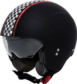 Premier Helmets Rocker CK matt schwarz/weiß/rot