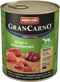 animonda GranCarno Dose Fleisch pur Adult Rind und Entenherzen, 800g
