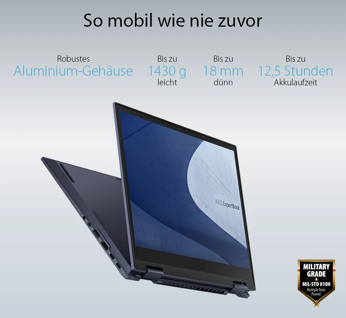 ASUS ExpertBook B7 Flip B7402FBA-L90878X, Star Black, Core i5-1240P, 16GB RAM, 512GB SSD, DE