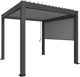 Biohort Sonnenschutzrollo für Pergola 4m dunkelgrau-metallic