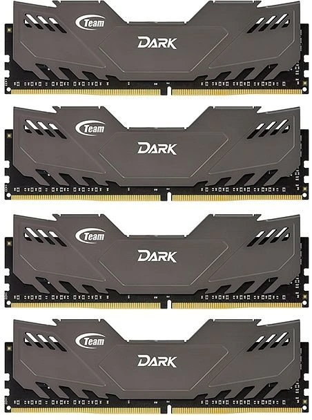 TeamGroup Dark grau UDIMM 16GB Kit, DDR4-2666, CL15-15-15-35