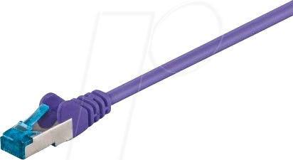 goobay Patchkabel, Cat6a, S/FTP, RJ-45/RJ-45, 0.5m, violett