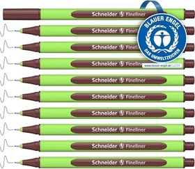 Schneider Line-Up Tintenroller (Mine) topaz brown/grün, 10er-Pack
