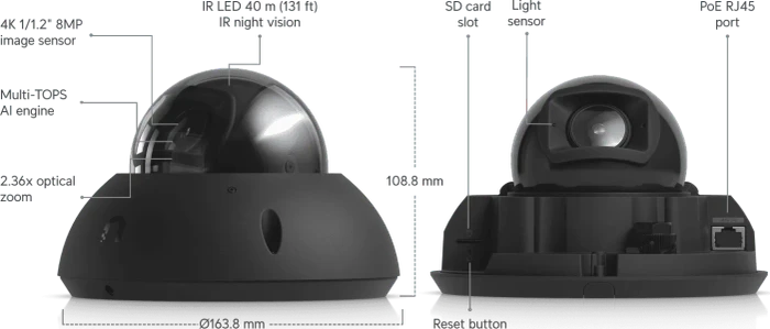 Ubiquiti UniFi G6 Pro Dome, schwarz