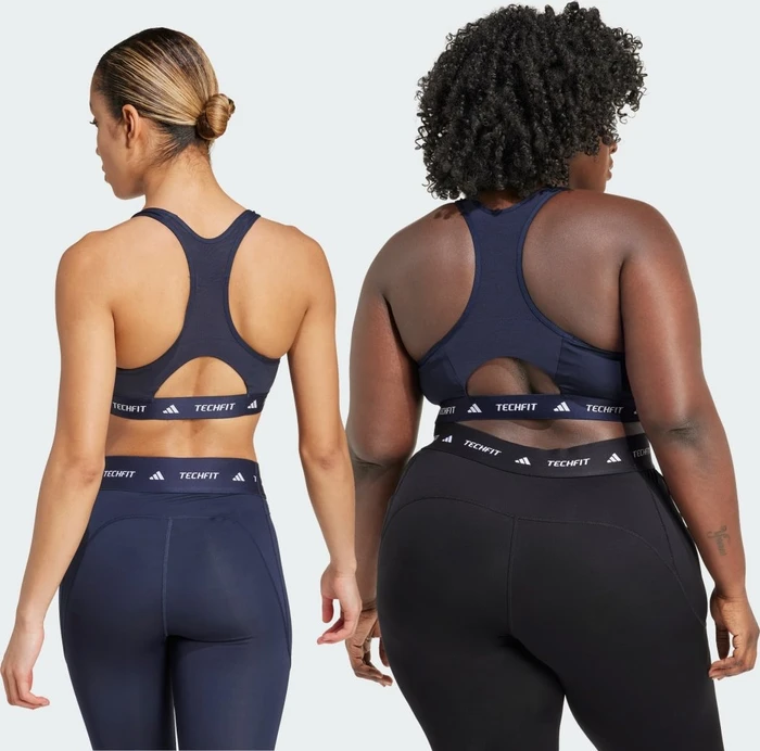 adidas TECHFIT Medium-Support Sport-BH legend ink (Damen)