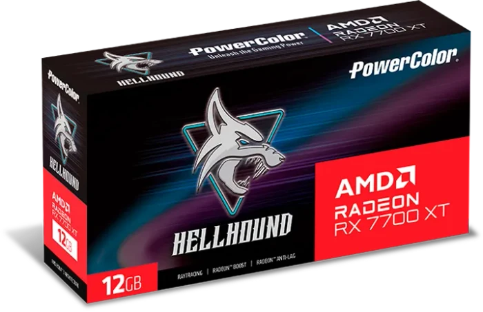 PowerColor Hellhound Radeon RX 7700 XT, 12GB GDDR6, HDMI, 3x DP