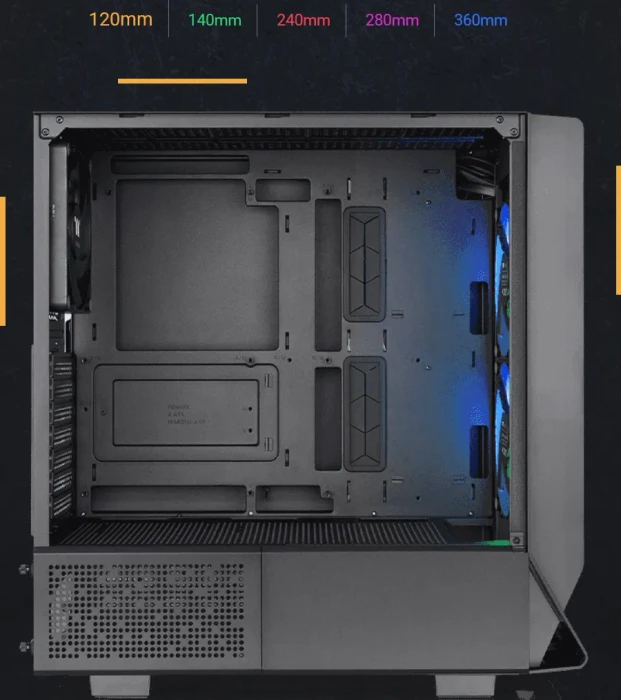 Thermaltake Ceres 330 TG ARGB Black, schwarz, Glasfenster