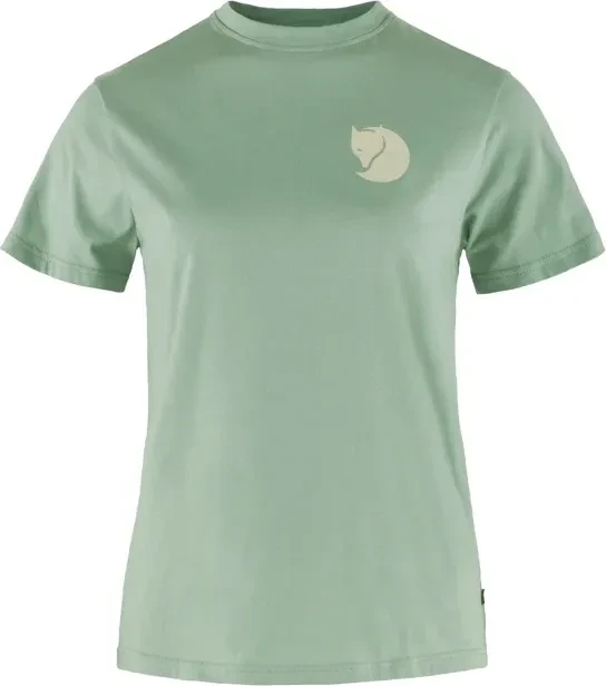 Fjällräven Fox Boxy Logo Funktionsshirt kurzarm misty green (Damen)
