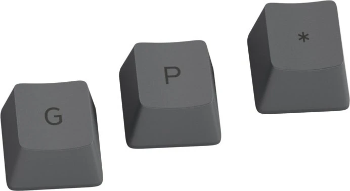Glorious GPBT Keycaps, Kunststoff (PBT), Black Ash, grau, 115 Tasten (105+10), ISO-DE