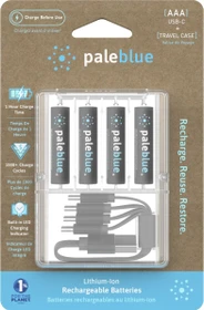 Paleblue Rechargeable Micro AAA 600mAh, 4er-Pack