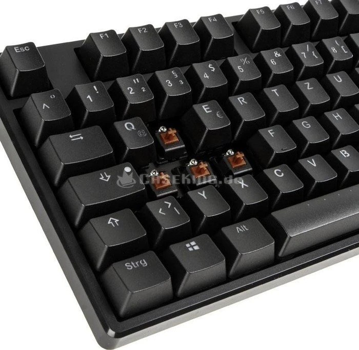 Ducky One schwarz, LEDs weiß, MX BROWN, USB, DE