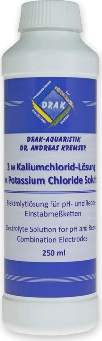 DRAK-Aquaristik Kaliumchloridlösung für Redox- und pH-Einstabmeßketten 3 molar, 250ml