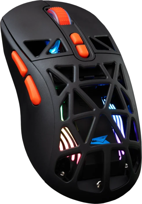 Baracuda Seal Black Gaming Mouse, schwarz/orange, USB
