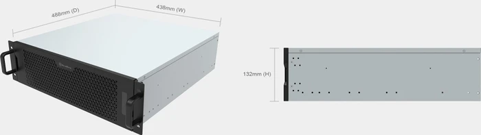 SilverStone RM31, Rackmount Server, schwarz/grau, 3HE, SFX-L