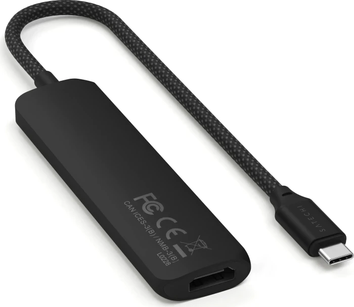 Satechi 4-in-1 Slim Multiport Adapter, schwarz, USB-C 3.1 [Stecker]