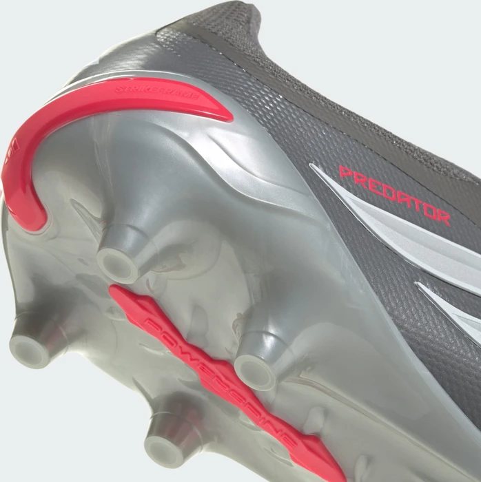 adidas Predator League Fold-Over Tongue AG iron metallic/zero metalic/lucid red