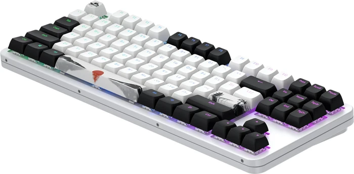 Dark Project ALU87 Fuji II Gaming Keyboard, weiß/schwarz, LEDs RGB, g3ms Sapphire, USB, UA/US