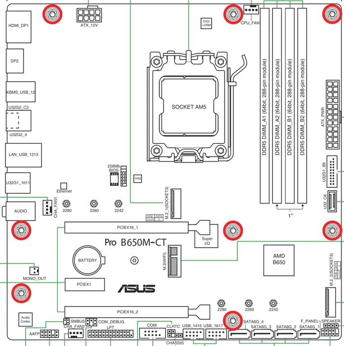 ASUS Pro B650M-CT-CSM (AMD AM5)