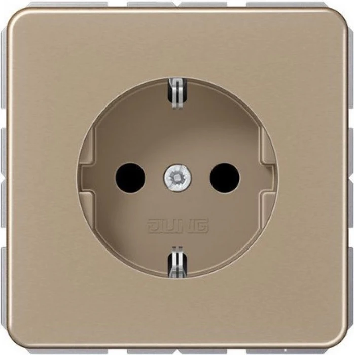 Jung Serie CD SCHUKO Steckdose Metall 16A 250V, gold-bronze