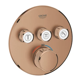 Grohe Grohtherm SmartControl Thermostat mit 3 Ventilen warm sunset gebürstet