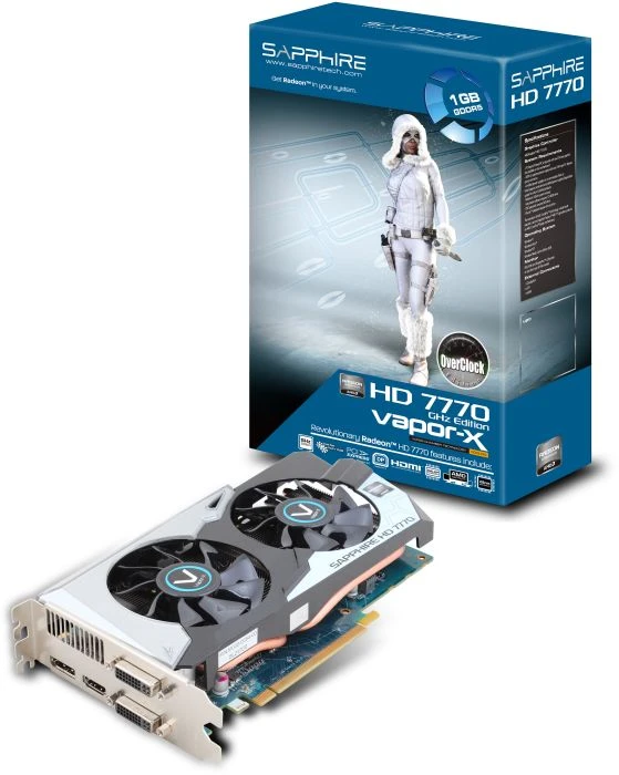 Sapphire Vapor-X Radeon HD 7770 GHz Edition OC, 1GB GDDR5, 2x DVI, HDMI, mDP, lite retail
