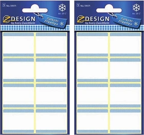 Avery-Zweckform Tiefkühletiketten Sonderformat, 28x36mm, weiß/blau, 5 Blatt (40 Etiketten)