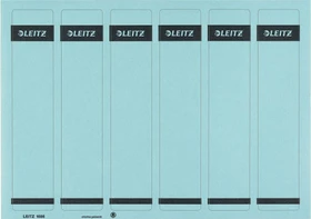 Leitz selbstklebende Ordner-Rückenschilder kurz/schmal, blau, 25 Blatt/150 Stück
