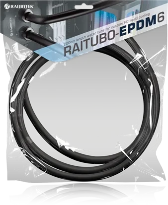 Raijintek Raitubo-EPDM6 Tube, 16/10mm, 2m, schwarz