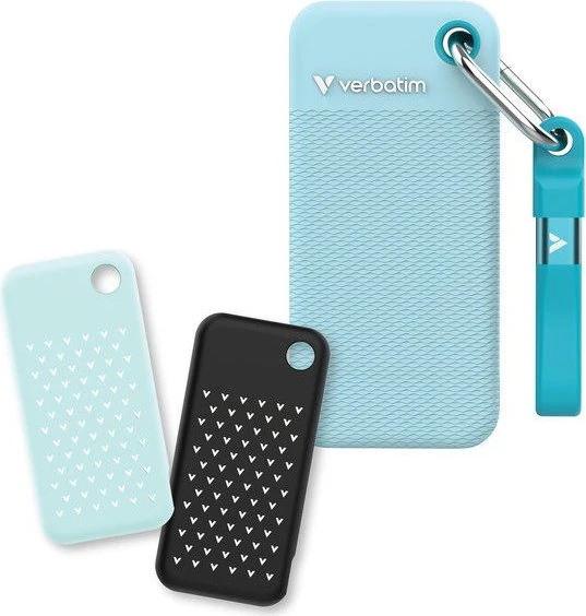 Verbatim Pocket SSD Summer Edition, weiß/blau, 2TB, USB-C 3.1