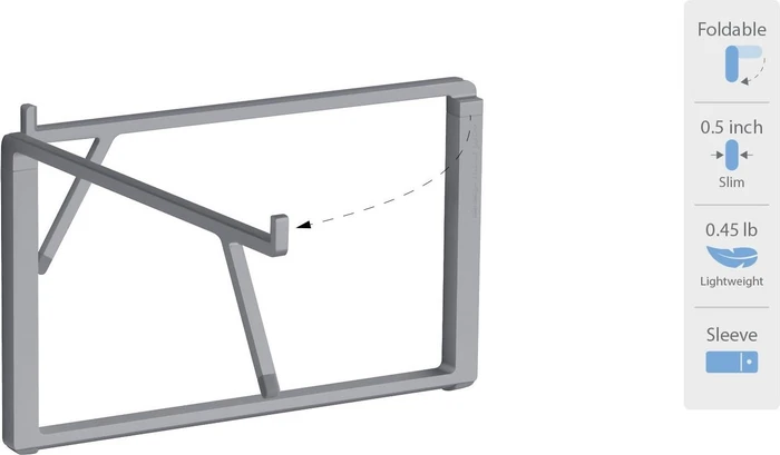 Rain Design mBar pro+, faltbarer Notebook-Stand, Space Gray