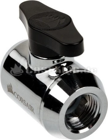 Corsair Hydro X Series XF, Ball Valve Absperrhahn G1/4", chrome