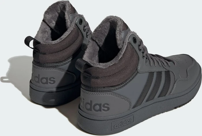 adidas Hoops 3.0 Mid Lifestyle Basketball Classic Fur Lining Winterized grey five/core black/carbon (Damen)