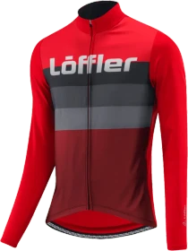 Löffler Messenger Mid Trikot langarm rot (Herren)