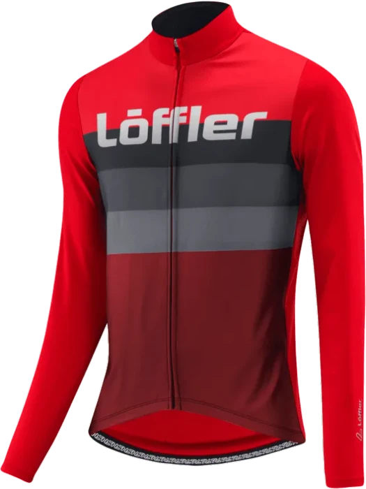 Löffler Messenger Mid Trikot langarm rot (Herren)