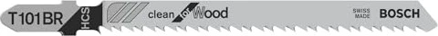 Bosch Professional T101BR HCS Clean for Wood Stichsägeblatt, 100mm, 3 Stück