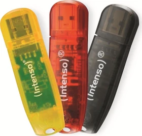 Intenso Rainbow Line 16GB, USB-A, USB 2.0, 3er-Pack